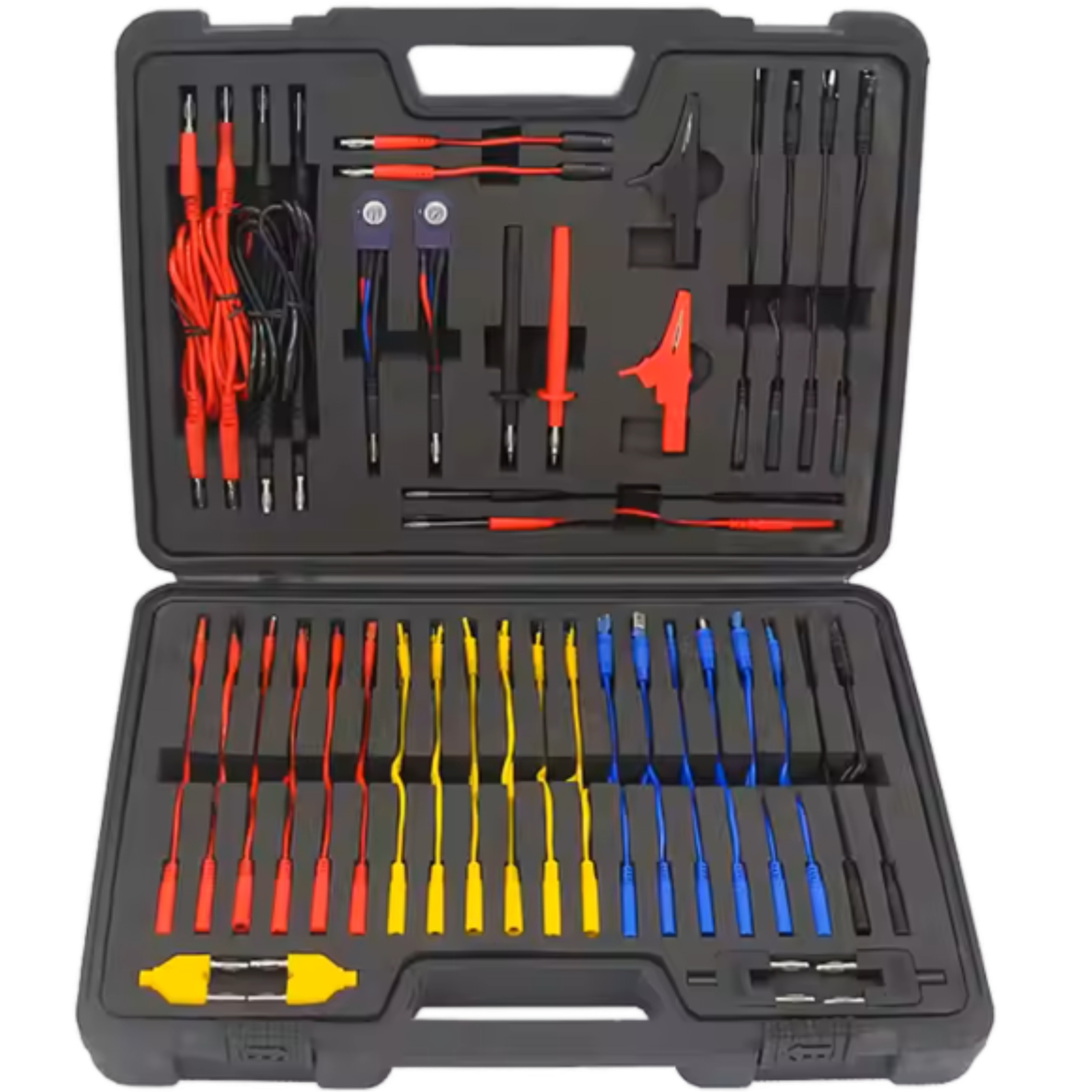92-teiliges Kfz Test Lead Kit – Mess- und Prüfspitzen Set mit LED, Potentiometer und Steckadaptern 92-teiliges Kfz Test Lead Kit – Mess- und Prüfspitzen Set mit LED, Potentiometer und Steckadaptern