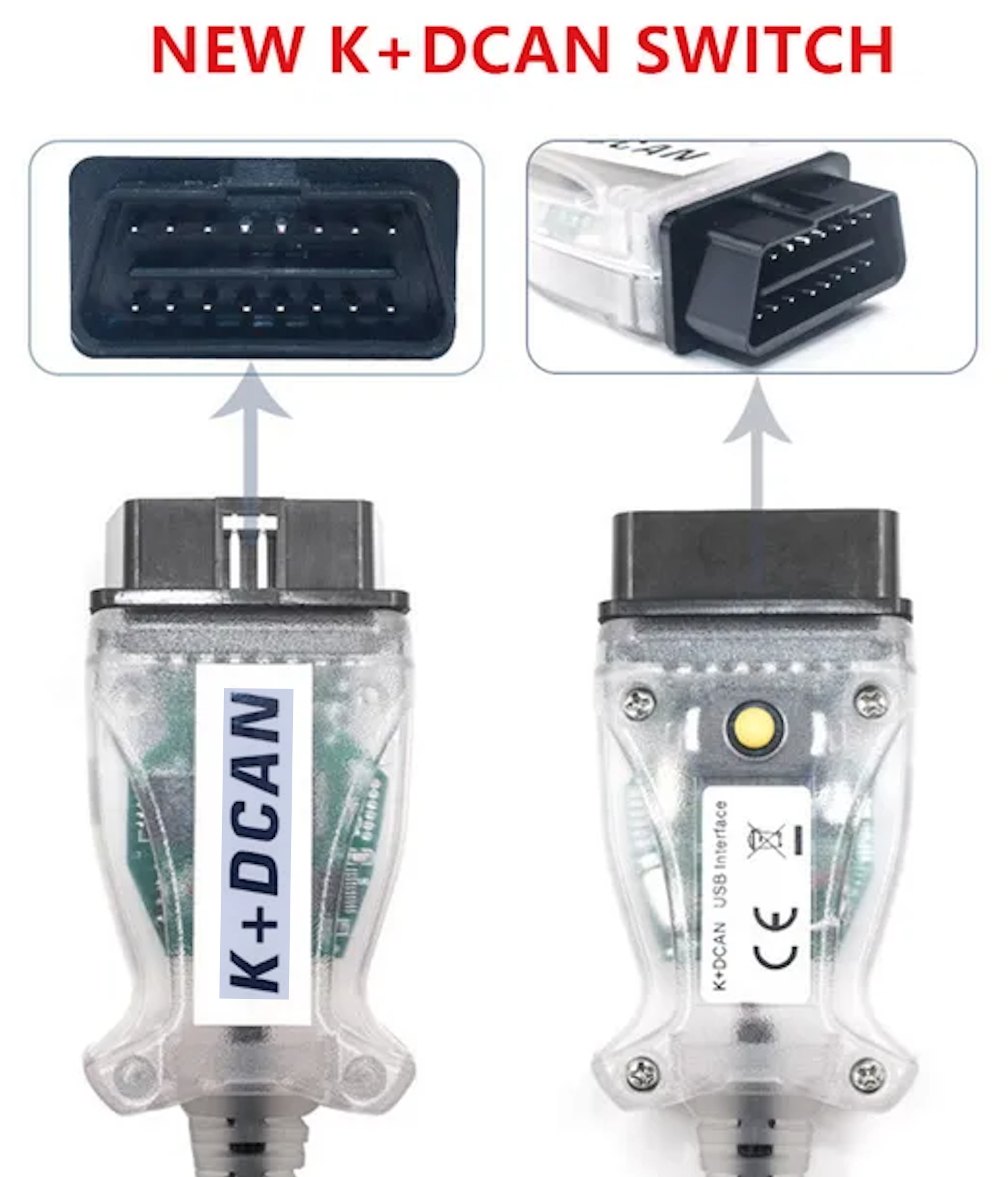 K+CAN FTDI-Chip USB-Diagnoseinterface, INPA-kompatibel für BMW neues Design Schalter K+CAN FTDI-Chip USB-Diagnoseinterface, INPA-kompatibel für BMW neues Design Schalter