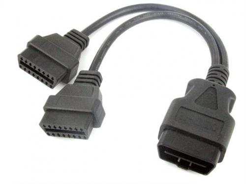 OBD-2 Mänlich zu  2x OBD-2 Weiblich  Y-Kabel