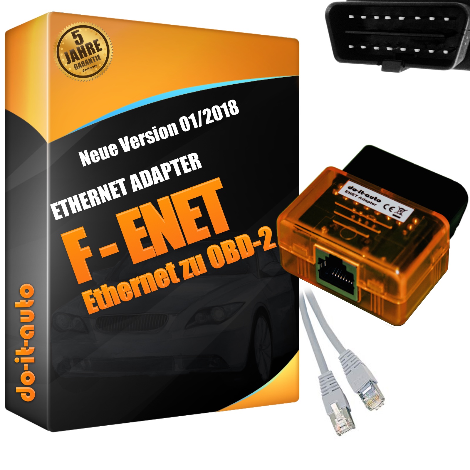 Ethernet RJ45 8PIN zu OBD2 für BMW der neueren Generation ab 2010